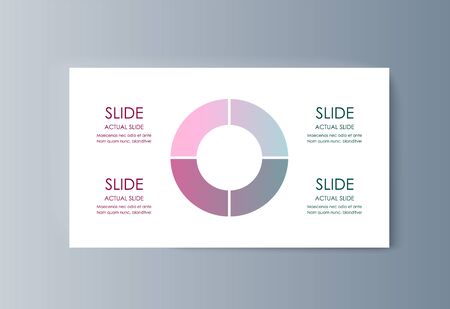 Business presentation brochure infographics advertising goods and services. Vector illustrationのイラスト素材