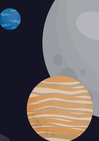 Brochure cover study of space and the solar system. Vector illustrationのイラスト素材