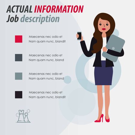 Brochure cover businesswoman used in marketing and advertising. Vector illustrationのイラスト素材