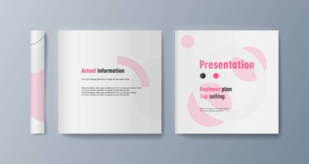 Set of brochures for marketing the promotion goods and services on market. Vector illustrationのイラスト素材
