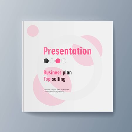 Business presentation brochure advertising goods and services. Vector illustrationのイラスト素材
