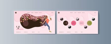 Set of brochures for marketing the promotion ice cream on market. Vector illustration
