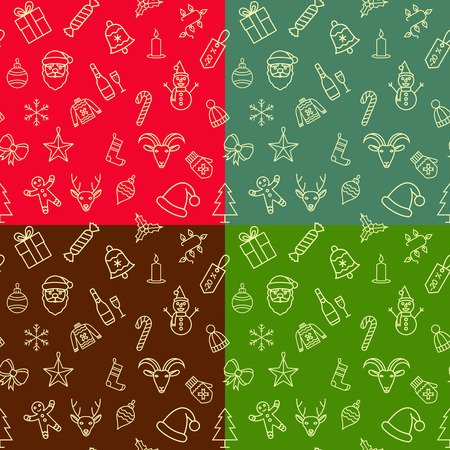Christmas seamless patterns set. Geometric textures. Abstract backgrounds. backdrop mobile smart phone tablet desktop wallpaper banner web design element scrap booking textileのイラスト素材