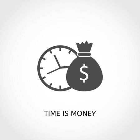 Time is money concept. Time management vector icon.のイラスト素材