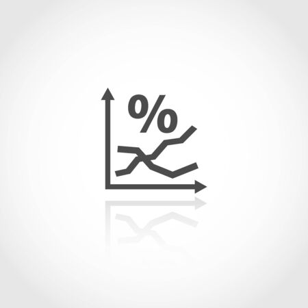 Stock market concept. Finance icon in flat style.のイラスト素材