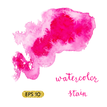 Watercolor colorful stain. Bright creative design elementのイラスト素材