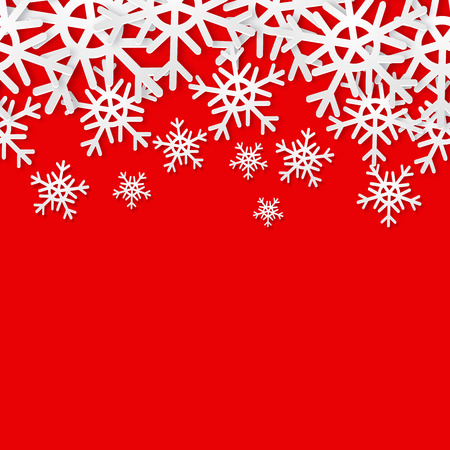 Snowflakes seamless border. Christmas holiday background. Sale banner. Texture for wallpaper, web site background, brochure, catalog, flyer, bookletのイラスト素材