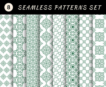Seamless patterns set. Geometric textures. Abstract backgrounds. backdrop mobile smart phone tablet desktop wallpaper banner web design element scrap booking textileのイラスト素材
