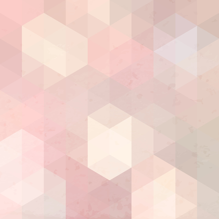 Pink geometric retro background with grunge texture. Vintage wallpaper.のイラスト素材