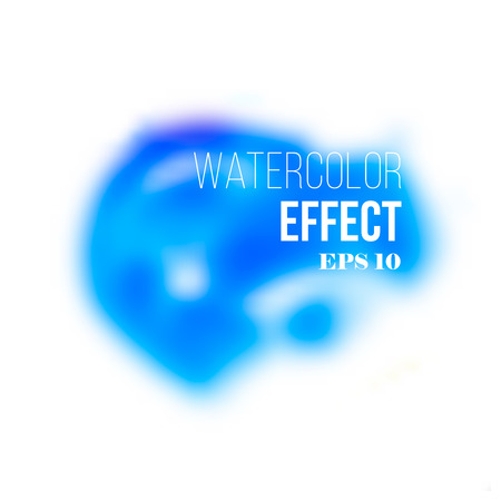 Watercolor effect colorful stain with gradient mesh. Bright creative design elementのイラスト素材