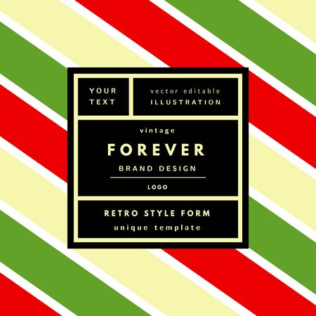 Retro label package templateのイラスト素材