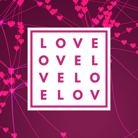 Romantic logo in frameのイラスト素材