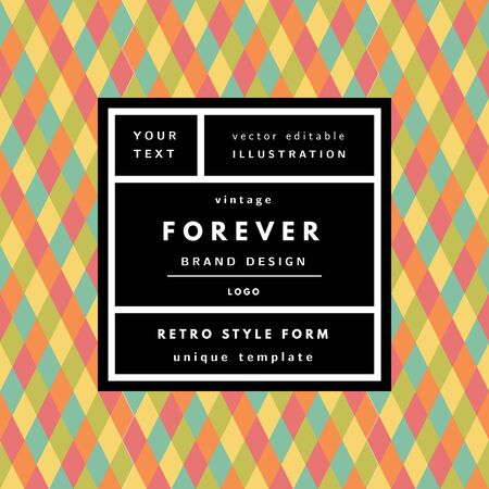 Retro label package templateのイラスト素材
