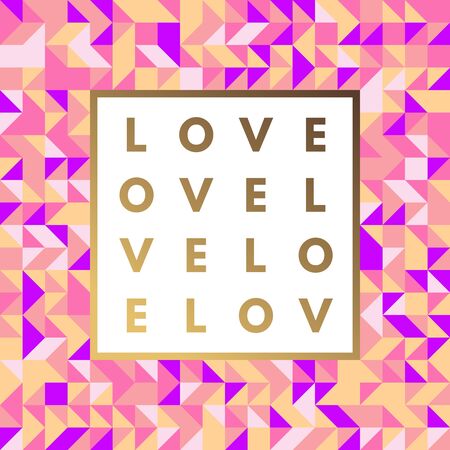 Romantic logo in frameのイラスト素材