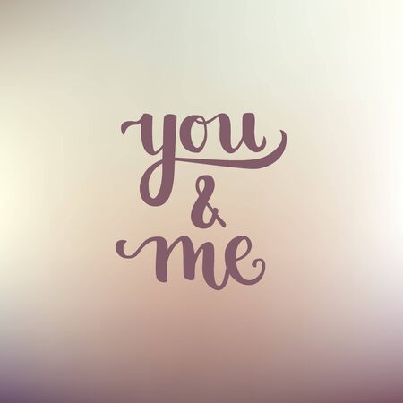 Romantic Typographic posterのイラスト素材