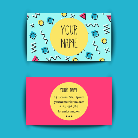 Business card templateのイラスト素材