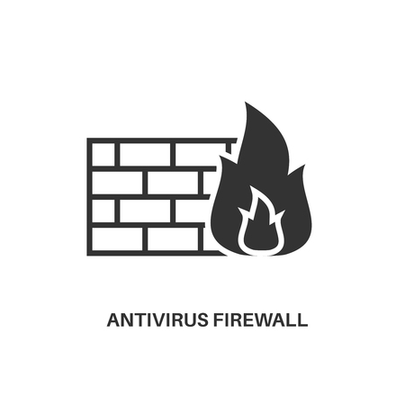 antivirus firewall iconのイラスト素材
