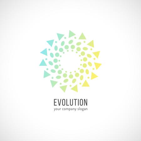 Abstract circle logo. Isolated vector logotype with gradientのイラスト素材