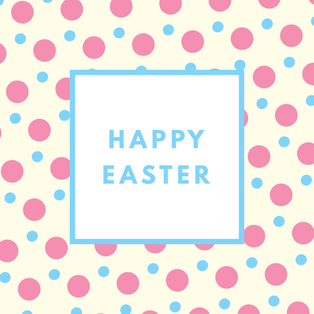 Happy Easter greeting card. Creative design with minimal colorful vector printable background for art print, banner, poster, flyerのイラスト素材