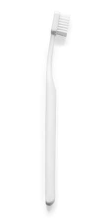 White toothbrush realistic 3d vector illustration isolated side viewのイラスト素材