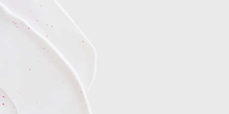 Close-up scrub cream moisturizer smear smudge wavy texture skin care beauty product realistic vector illustrationのイラスト素材