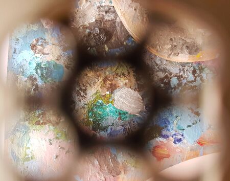 Palette of the artist. Abstraction.