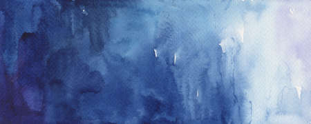 Hand painted watercolor abstract blue gradient background for your design