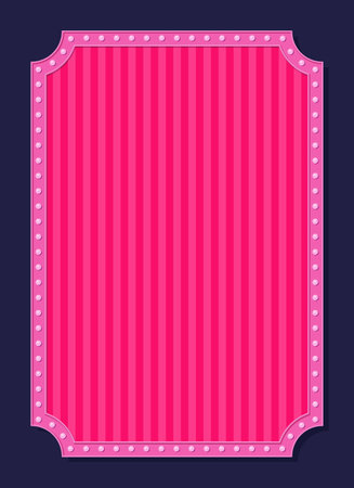 Vector pink frame with striped background in flat style for your designのイラスト素材