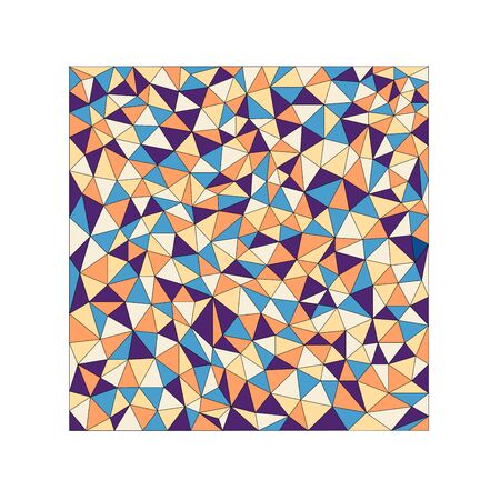 yellow and orange and blue wallpaper mosaic textureのイラスト素材