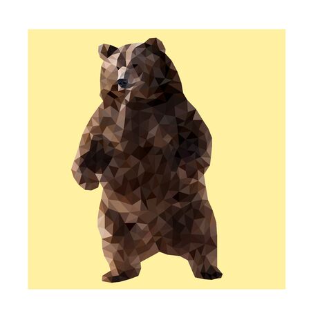 Low poly wild vector bearのイラスト素材