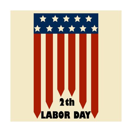 Labor day graphic event flagのイラスト素材