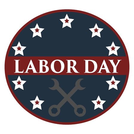 Labor day greeting event emblemのイラスト素材