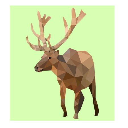 Low poly illustration of deerのイラスト素材