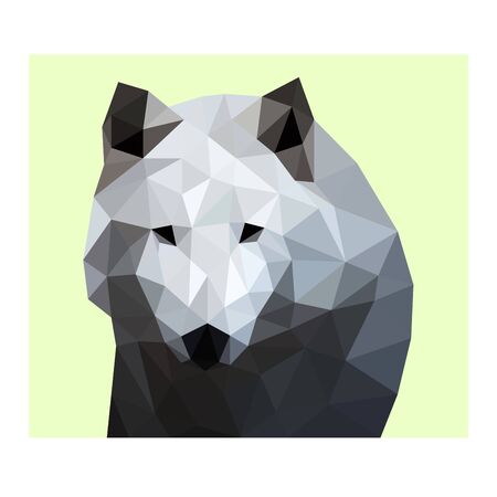 Low poly illustration of wolfのイラスト素材