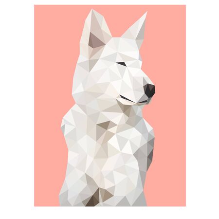 Low poly wild vector dogのイラスト素材