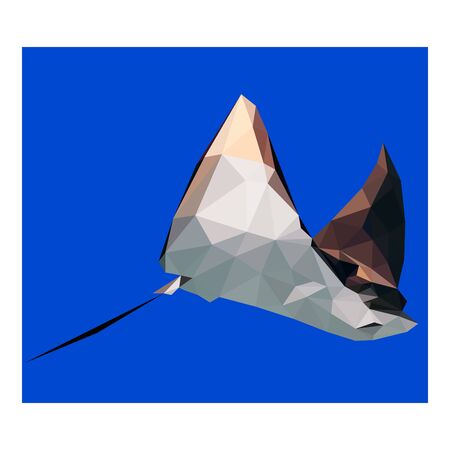 Colorful polygonal style design of devil-fishのイラスト素材
