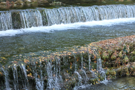 Small waterfall in Plitvice national park, Croatiaの写真素材