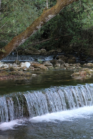 Small waterfall in Plitvice national park, Croatiaの写真素材