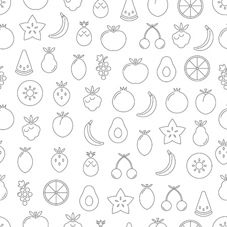 Fruits seamless patternのイラスト素材