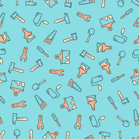 Tools seamless pattern. Vector background.のイラスト素材