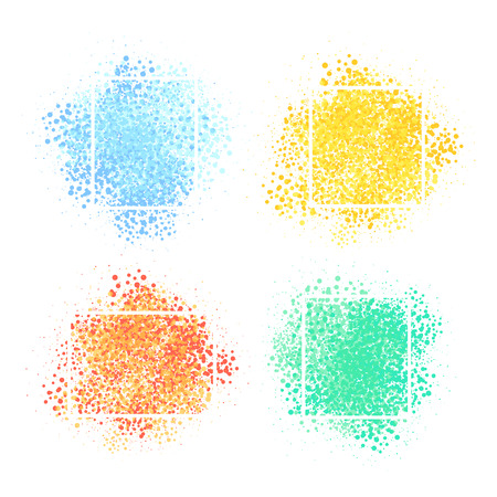 Abstract background. Vector set of colorful bursts with frames.のイラスト素材