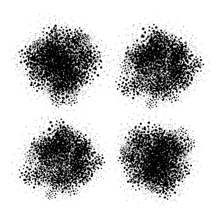 Grunge backgrounds. Vector abstract shape. Black stains on white background.のイラスト素材