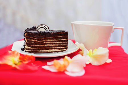 Cake and teaの写真素材