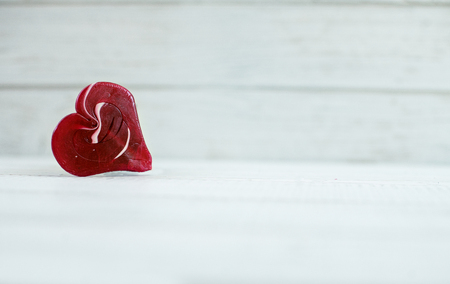 Heart on a white background. The concept of love and Valentine's Day.の写真素材