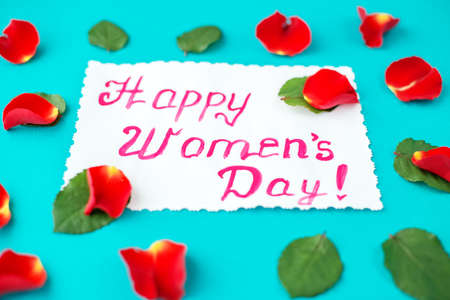 Postcard from March 8. Concept of Happy Women's Day.