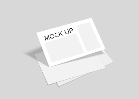 Vector mockup of business cards on a gray backgroundのイラスト素材