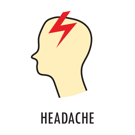 Headache. Logo or icon templateのイラスト素材