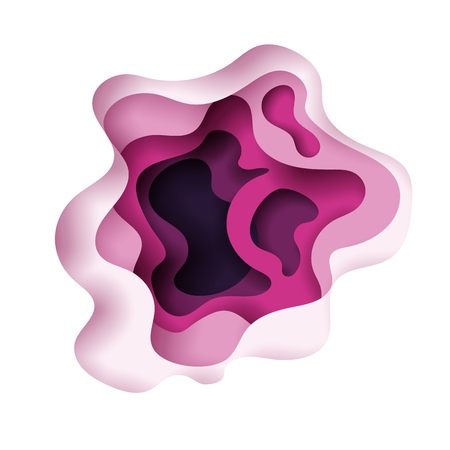 abstract color 3d paper art illustration. Contrast colors. Vector design layout for banners presentations, flyers, posters and invitations. Eps10.のイラスト素材
