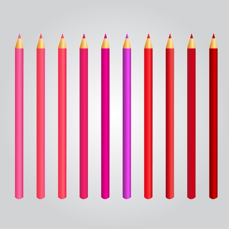 There are many colored makeup crayonsのイラスト素材