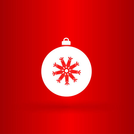 Nice christmas white ballのイラスト素材